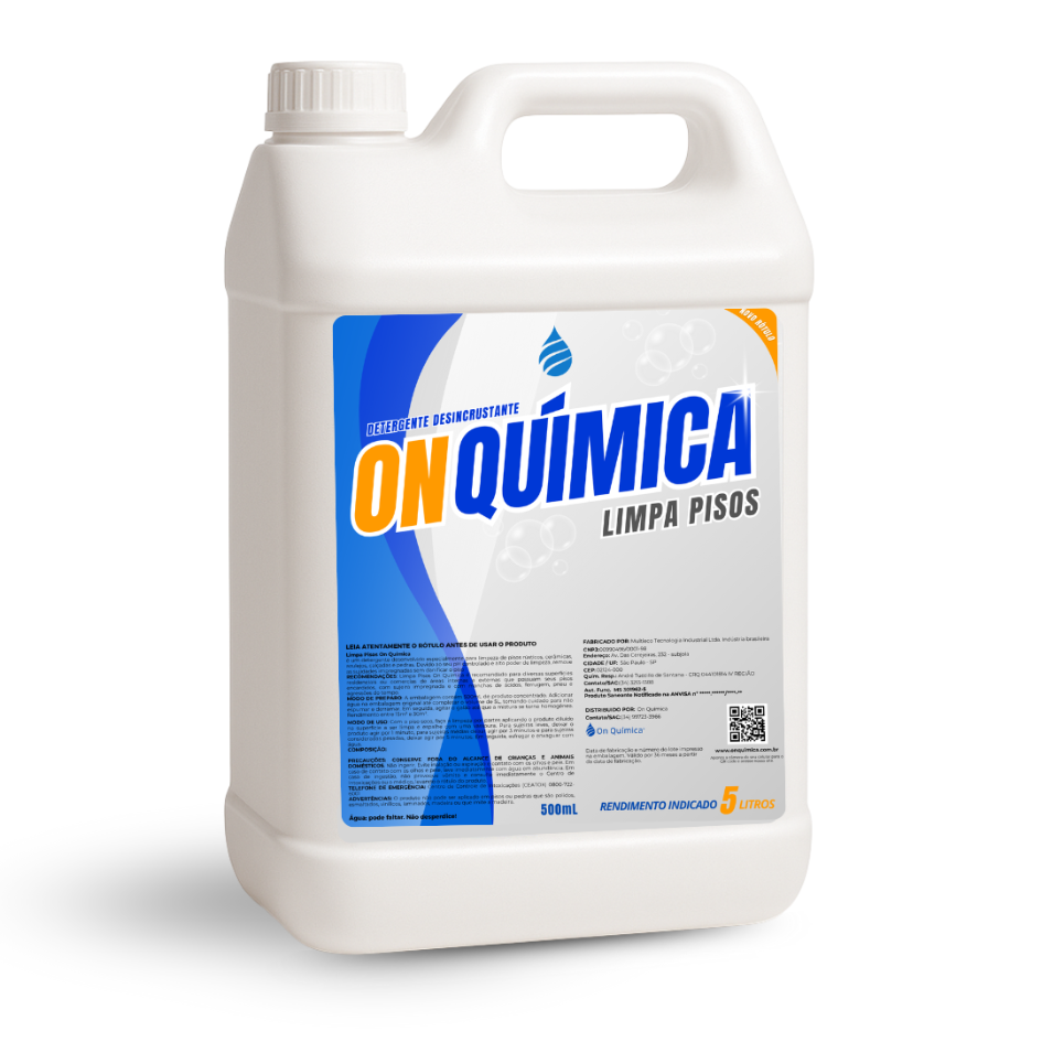Limpa Pisos On Química - Remove Encardido Manchas de Porcelanato Cerâmica Pedras