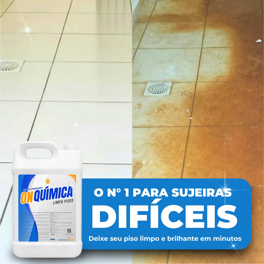 Limpa Pisos On Química - Remove Encardido Manchas de Porcelanato Cerâmica Pedras
