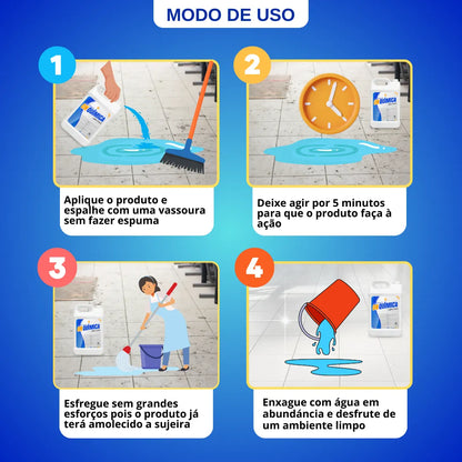 Limpa Pisos On Química - Remove Encardido Manchas de Porcelanato Cerâmica Pedras
