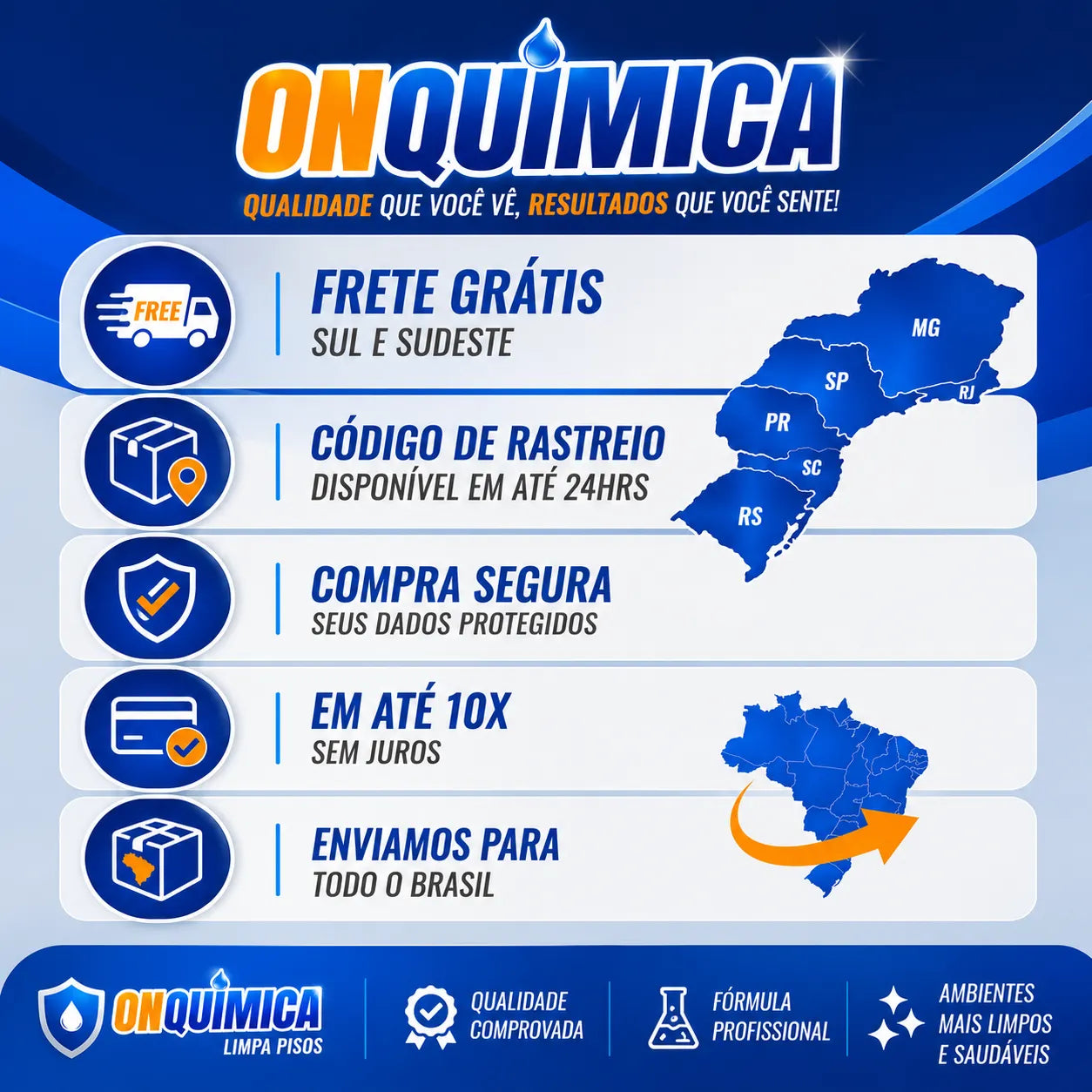 Limpa Pisos On Química - Remove Encardido Manchas de Porcelanato Cerâmica Pedras