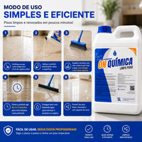 Limpa Pisos On Química – Remova encardido, ferrugem, gordura e sujeiras difíceis do seu piso.